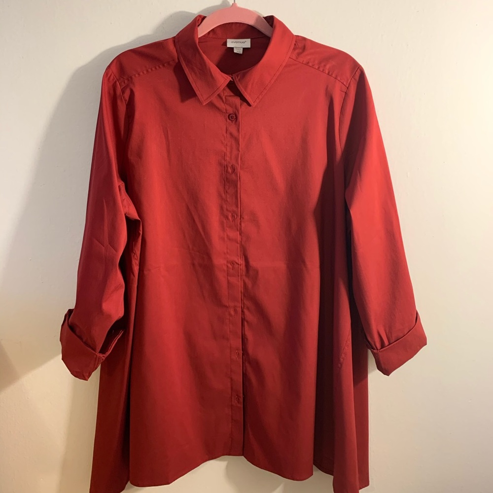 Avenue Burgandy Blouse